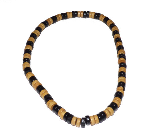 Collier Bois Blanc & Noir