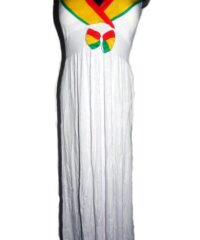 Robe longue blanche noeud