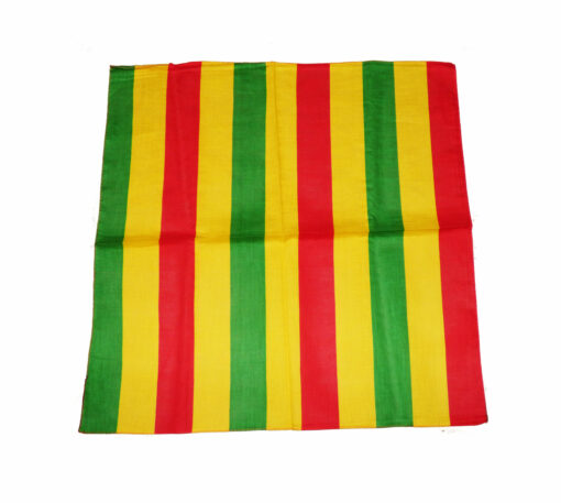 Bandana Rayure Rouge Jaune Vert