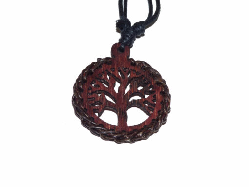 Collier Bois Arbre de Vie Marron