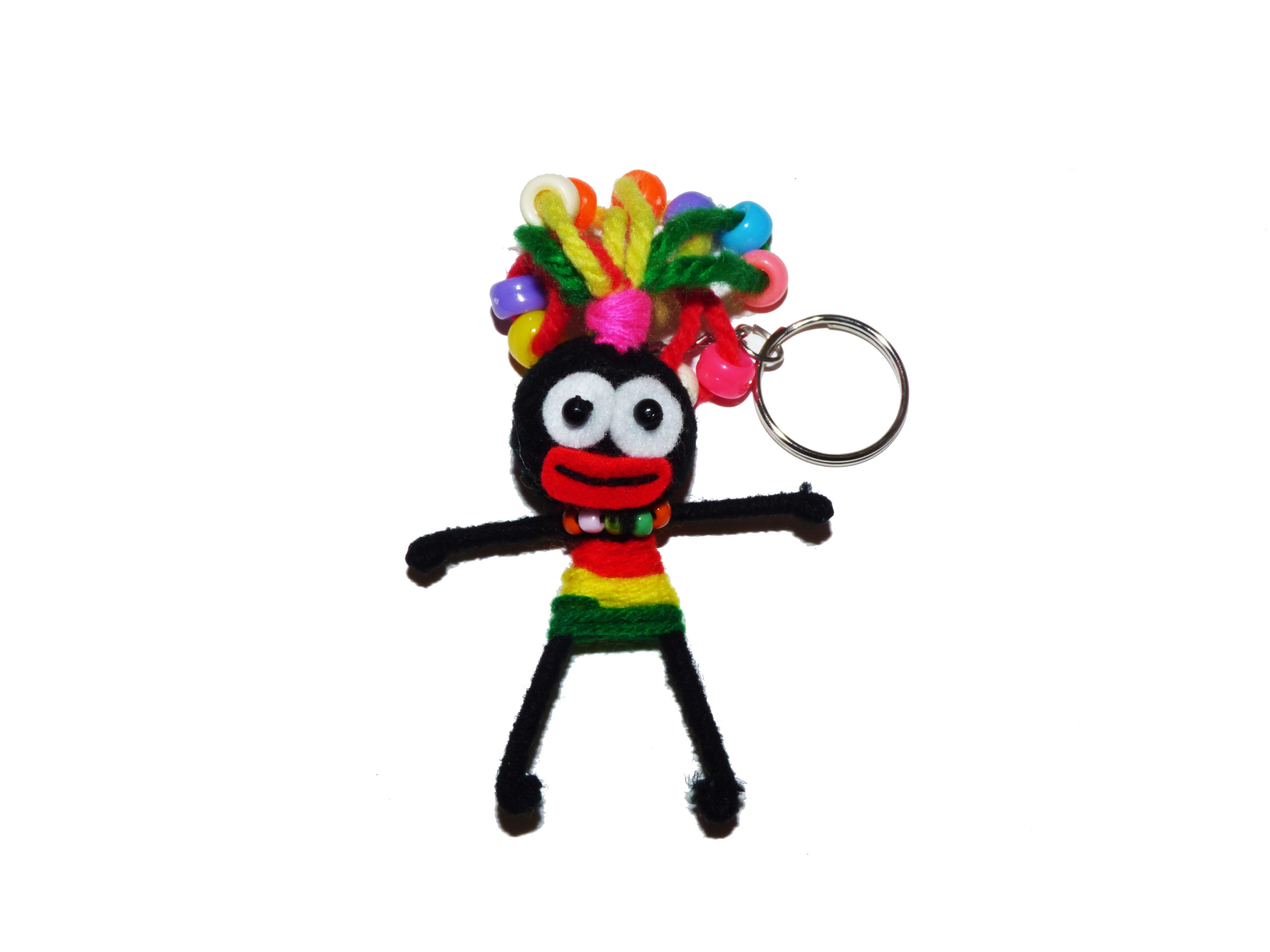 Porte-clés Brodé Patch Rasta Militaire Jamaïque - Multicouleur - Neuf - France