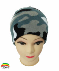 Bonnet Camouflage Noir et Gris
