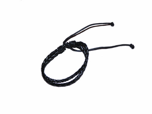 Bracelet simili noir double