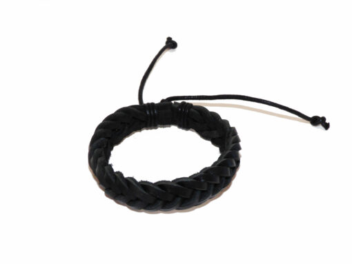 Bracelet Cuir tressé Noir