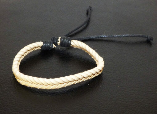 Bracelet Cuir tressé Blanc