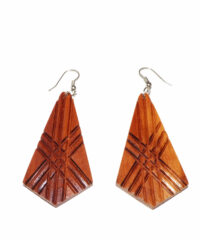 Boucles d'Oreilles Bois Gravés