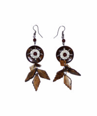 Boucles d'Oreilles Attrape-Rêves Marron