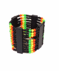 Bracelet Perles & Bois Rasta