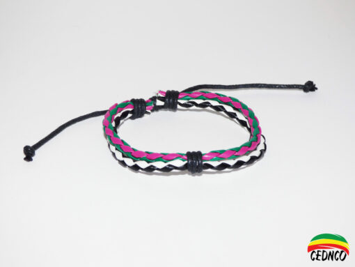 Bracelet tressé coloré