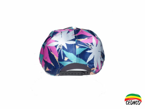 Casquette Feuille Bleue & Rose – Image 3