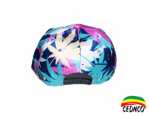 Casquette Feuille Rose & Bleue – Image 3