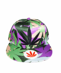 Casquette Feuille Noire & Violet