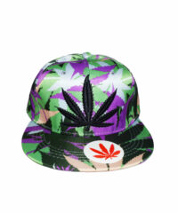 Casquette Feuille Verte & Violet