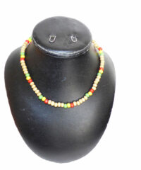 Collier Perles de Bois Rasta