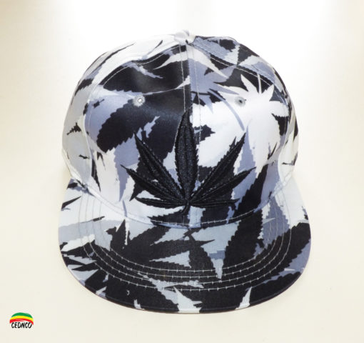 Casquette Feuille Noire & Blanche