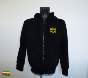 Sweat Noir brodé Lion