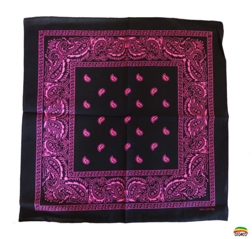 Bandana Noir et Rose