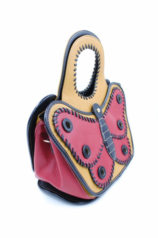 Sac à Main Papillon Jaune & Rouge – Image 2