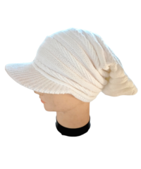 Bonnet à dreads Blanc avec visière