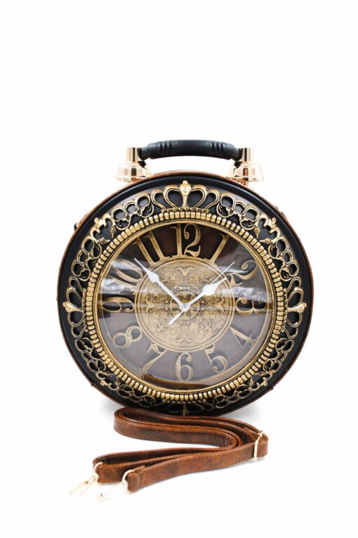 Sac à Main Horloge Marron – Image 4