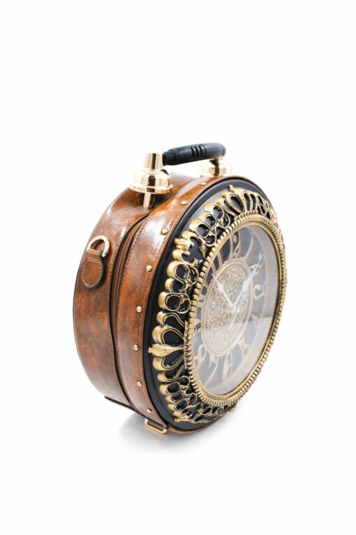 Sac à Main Horloge Marron – Image 2