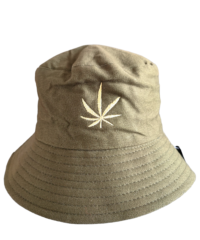 Bob Kaki Brodé Feuille Doré