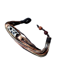 Bracelet Coton ciré Marron