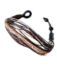 Bracelet Coton ciré Marron