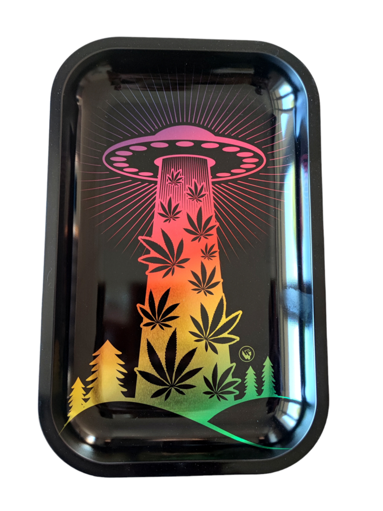 Combo Grinder 40 Mm + Plateau De Roulage 18x14 Cm - Alliage De Zinc, 4 Parties, Design Alien - 6