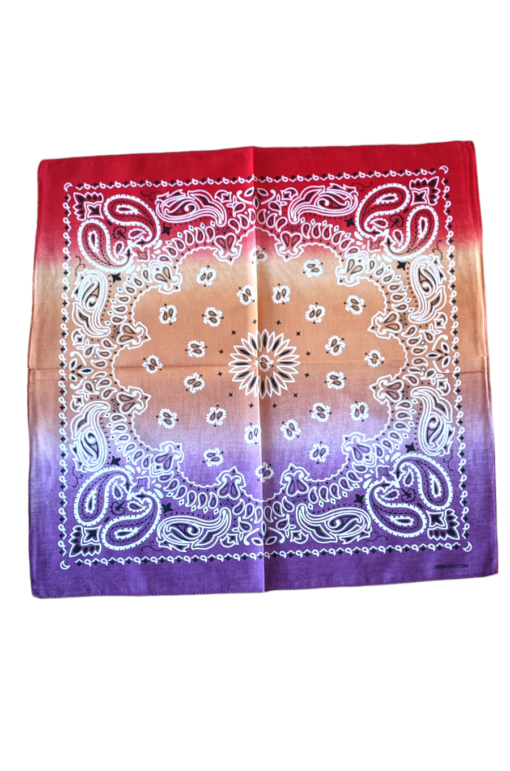 Bandana dégradé Rouge Orange Violet