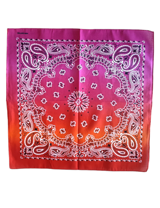 Bandana dégradé Violet, orange et Rouge