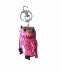 Porte Clé Hibou en Cuir