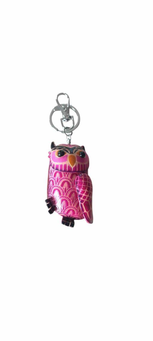 Porte Clé Hibou en Cuir